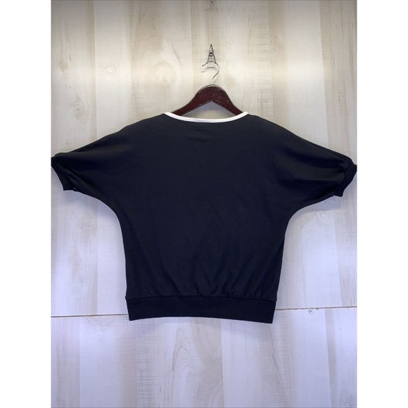 Aileen Vintage Womens Black Floral Embroidered Vintage Top Small USA Made-8940 - Picture 7 of 7